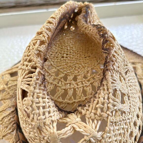 TOVOSO Straw Cowboy Hat for Women and Men with Shape-It Brim, O/S main image 4